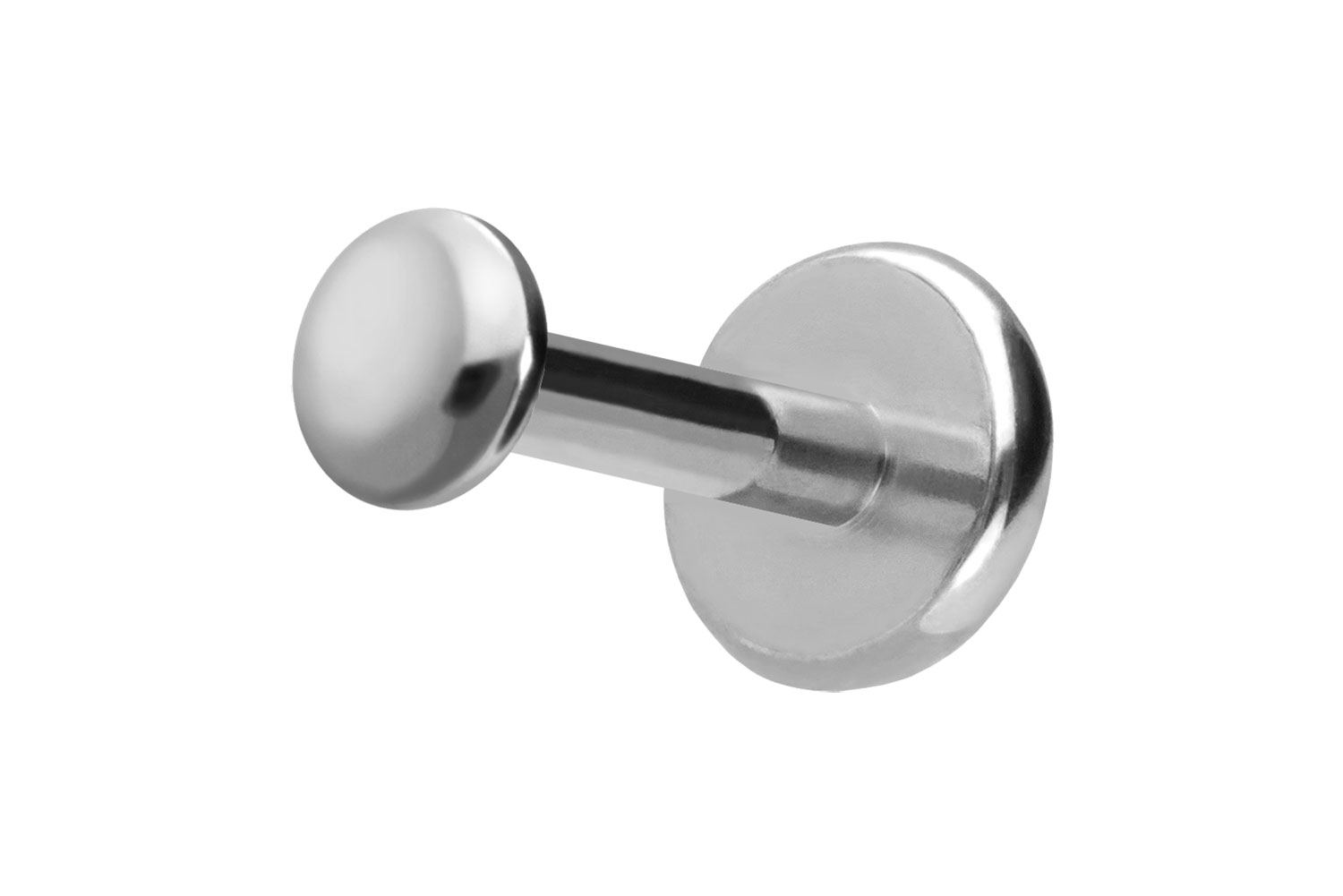 Titan Labret Piercing mit Push Fit DISC